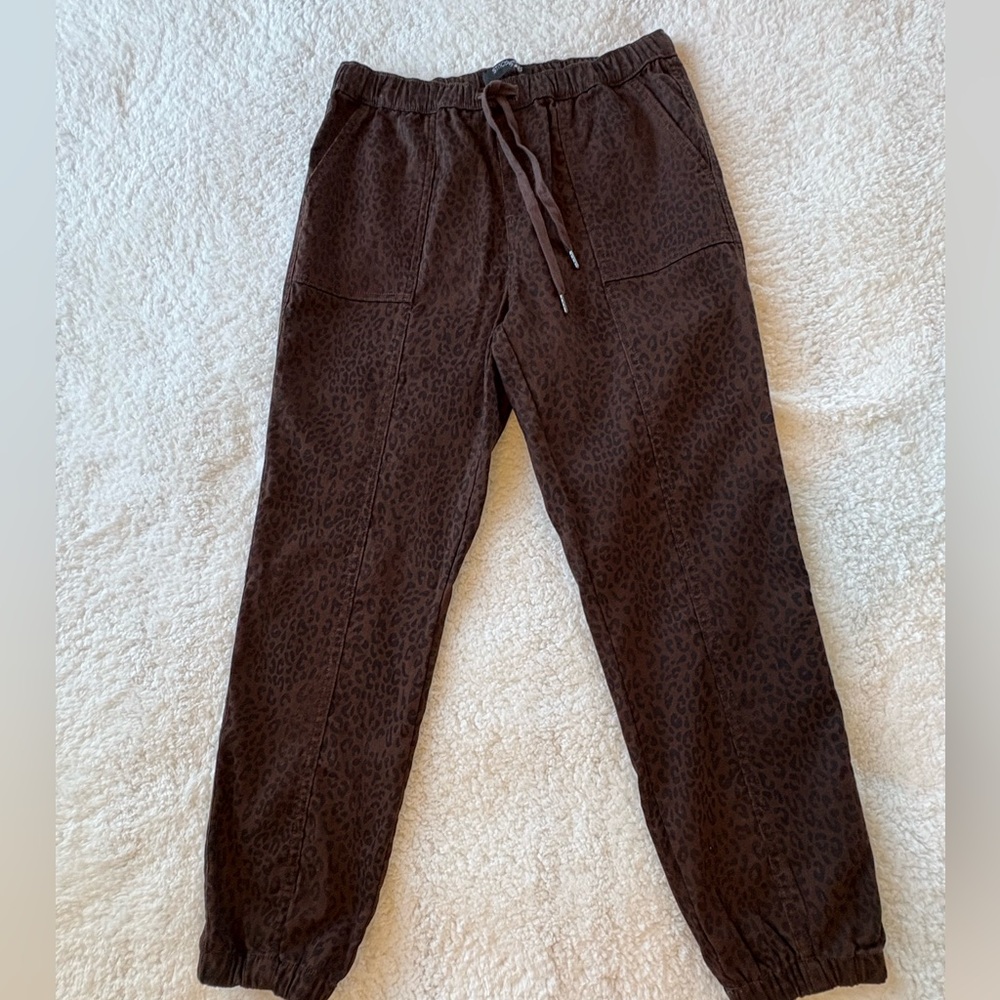 Stitch Star Tonal Leopard Print Joggers - Size Small